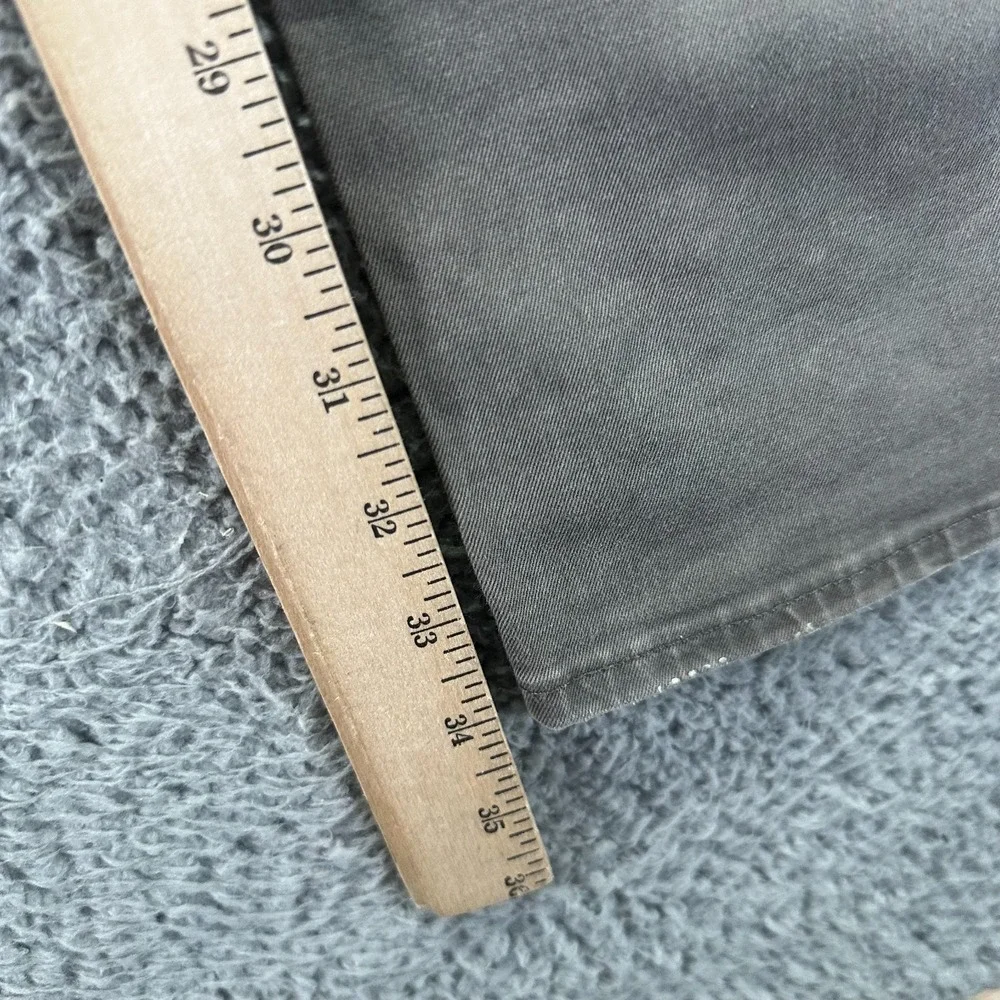 AG Adriano Goldschmied Pant Mens 34x34 Gray Cotton Chino Straight Preppy Career
